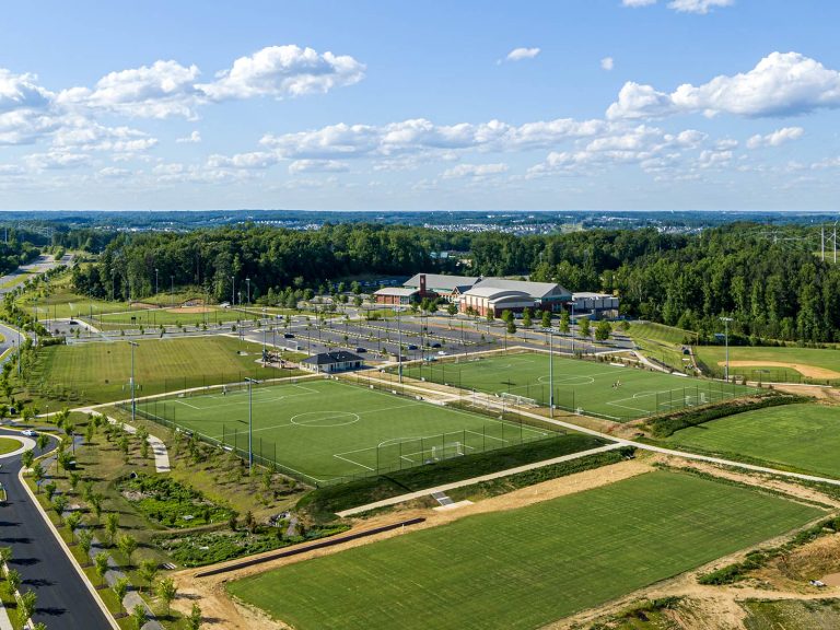 Different sports fields at the Ali Krieger Sports Complex