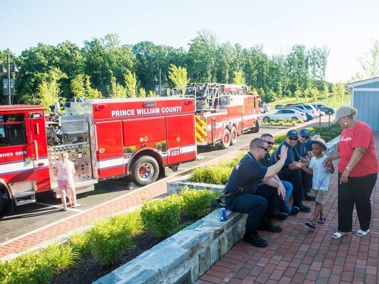 New residents greet first responders at recent event